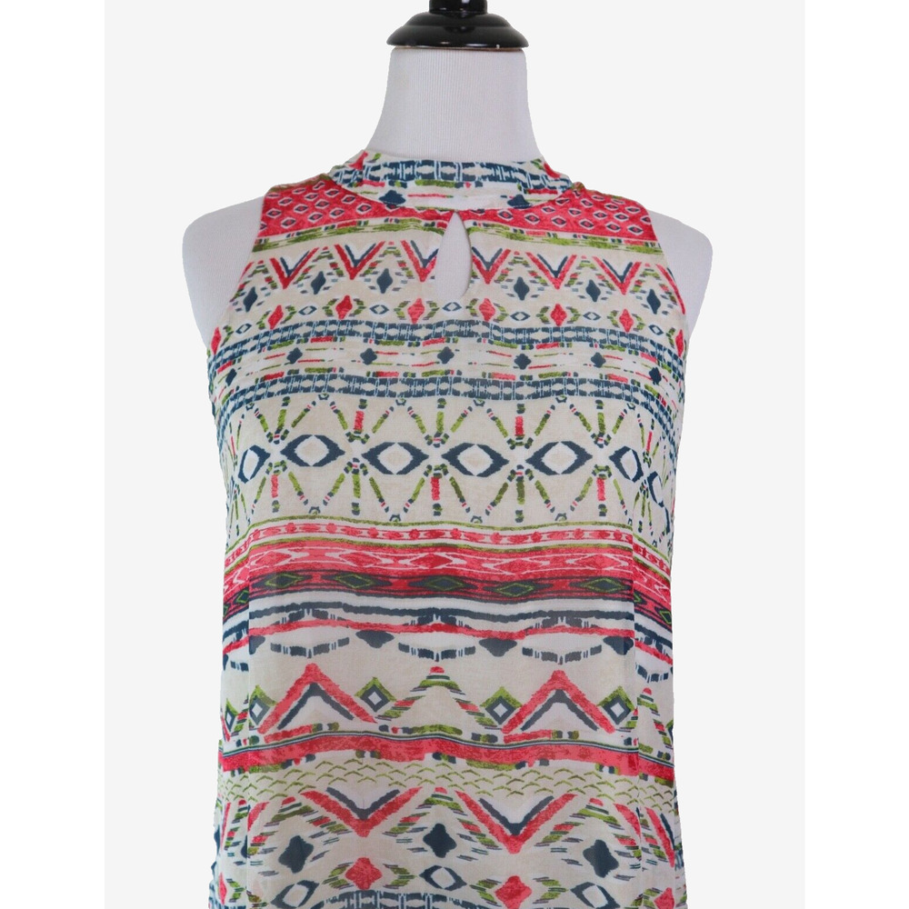 Cloth & People Size M Geometric Print A-Line Dress Multicolor - Picture 7 of 9